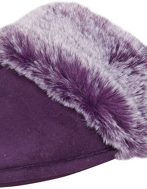 Load image into Gallery viewer, Women'S Comfy Faux Fur House Slipper Scuff Memory Foam Slip on Anti-Skid Sole
