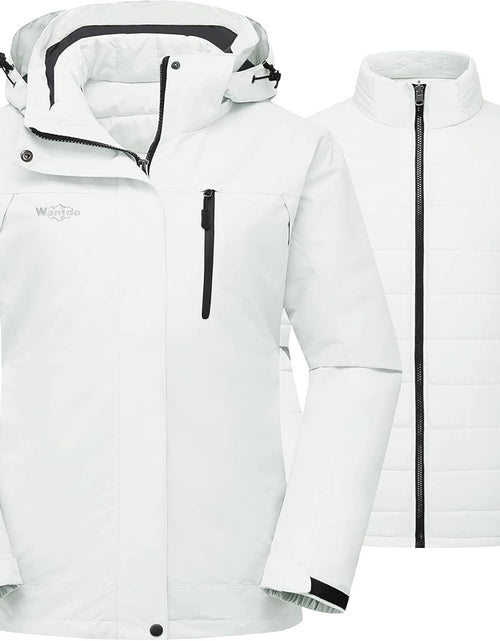 Load image into Gallery viewer, Women'S 3 in 1 Waterproof Ski Jacket Windproof Winter Snow Coat Snowboarding Jackets Warm Raincoat
