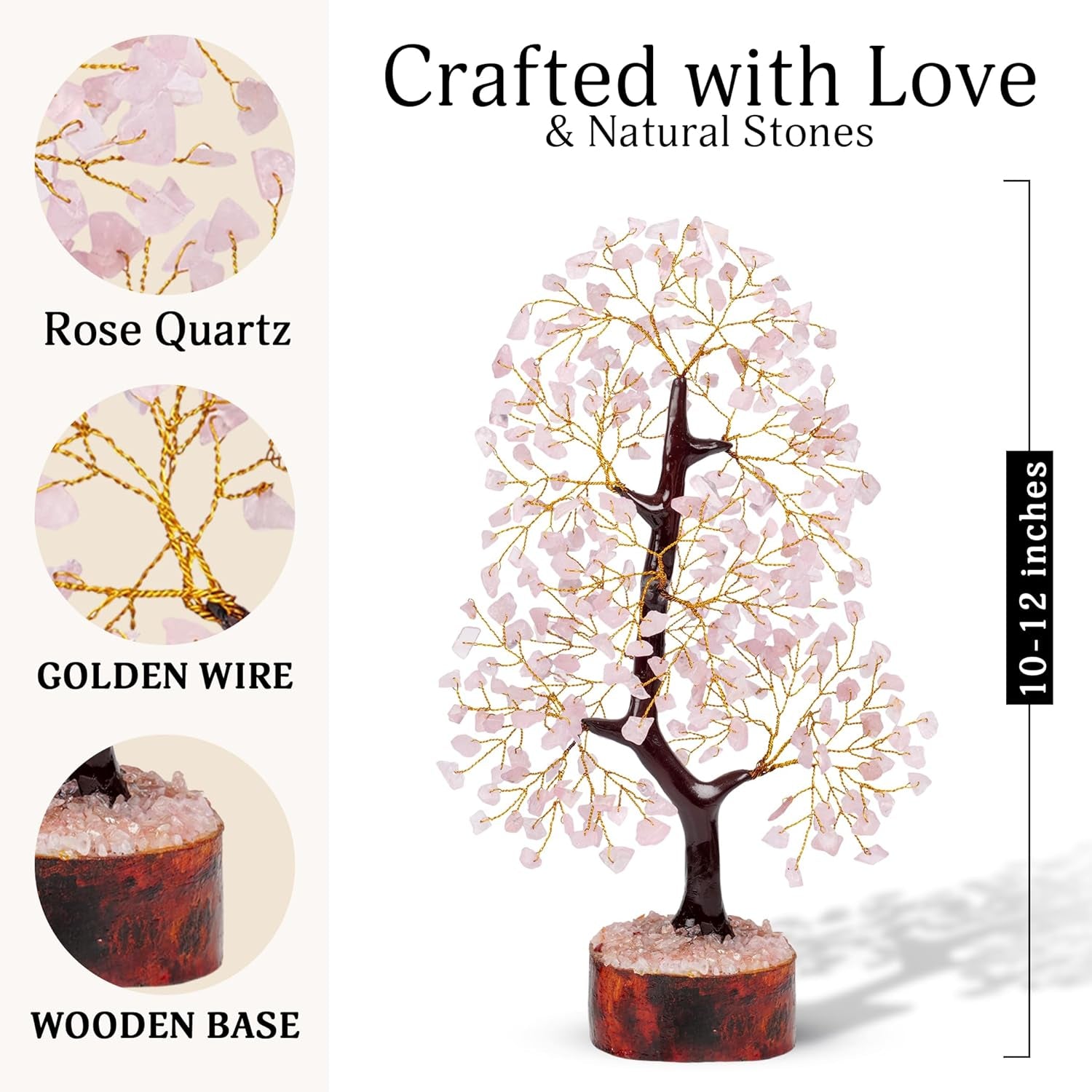 Feng Shui Tree, Rose Quartz Crystals, Crystal Room Decor, Gemstone Tree, Stones and Crystals, Rose Quartz Tree, Crystal Tree, Pink Quartz Crystal, Gem Tree, Crystal Gifts for Women, Good Luck Gifts