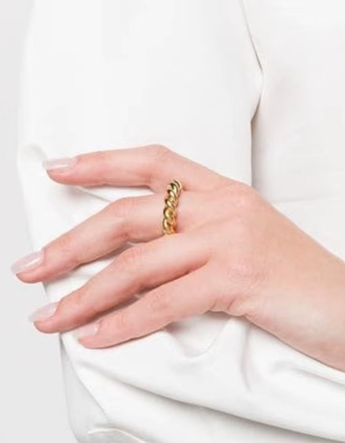 Load image into Gallery viewer, Xmas Gift Gold Plated /Stainless_Steel Color Size 6 7 8 Maiden Knuckle Rings Circular Prices in Euros Engagement Jewelry
