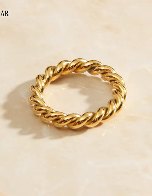 Load image into Gallery viewer, Xmas Gift Gold Plated /Stainless_Steel Color Size 6 7 8 Maiden Knuckle Rings Circular Prices in Euros Engagement Jewelry
