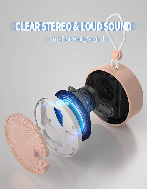 Load image into Gallery viewer, C12 IPX7 Waterproof Shower Bluetooth Speaker, Portable Small Speaker, Speakers Bluetooth Wireless Loud Clear Sound Support TF Card Suction Cup for Outdoor Kayak Canoe Beach Gift (Cashmere Pink)
