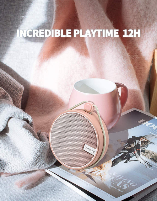 Load image into Gallery viewer, C12 IPX7 Waterproof Shower Bluetooth Speaker, Portable Small Speaker, Speakers Bluetooth Wireless Loud Clear Sound Support TF Card Suction Cup for Outdoor Kayak Canoe Beach Gift (Cashmere Pink)
