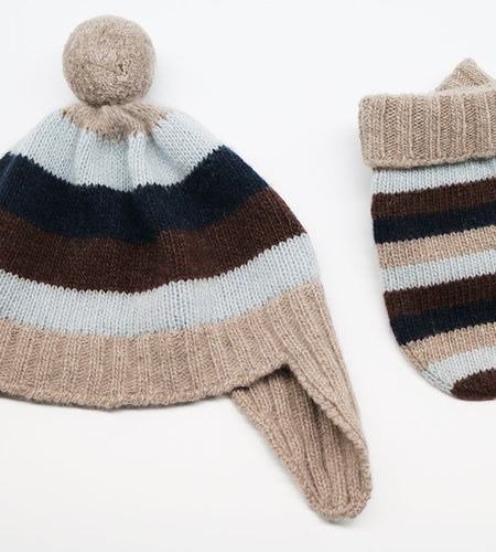 BABY STRIPED MITTENS