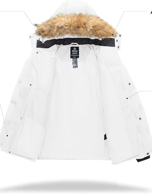Load image into Gallery viewer, Men'S Puffer Jacket Cotton Coat with Removable Hood Black Small
