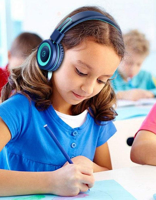 Load image into Gallery viewer, Kids Headphones -  K11 Foldable Stereo Tangle-Free 3.5Mm Jack Wired Cord On-Ear Headset for Children/Teens/Boys/Girls/Smartphones/School/Kindle/Airplane Travel/Plane/Tablet (Navy/Teal)

