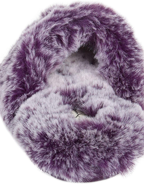 Load image into Gallery viewer, Women'S Comfy Faux Fur House Slipper Scuff Memory Foam Slip on Anti-Skid Sole
