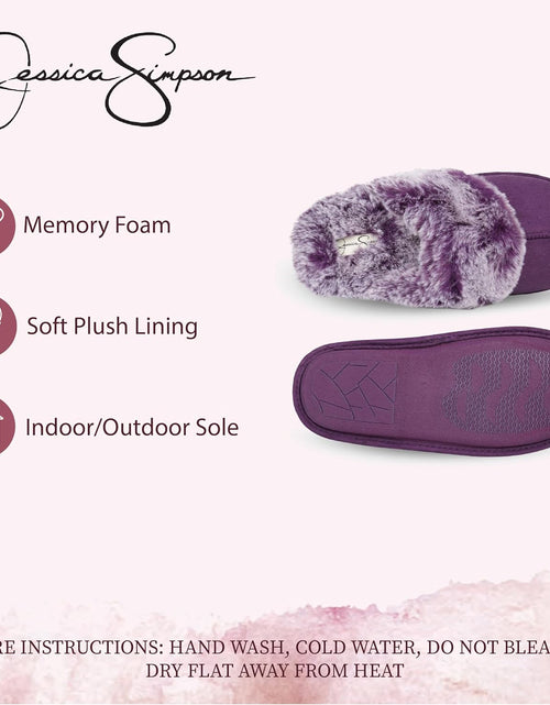 Load image into Gallery viewer, Women'S Comfy Faux Fur House Slipper Scuff Memory Foam Slip on Anti-Skid Sole
