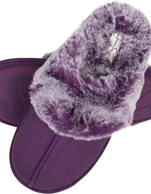 Load image into Gallery viewer, Women'S Comfy Faux Fur House Slipper Scuff Memory Foam Slip on Anti-Skid Sole
