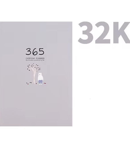 2025 Cute Solid Color Magnetic Buckle Design 365 Day Weekly Plan Diary Planner Notebooks A6 Journal School Supplies Stationery